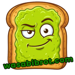 wasabibrot mit text